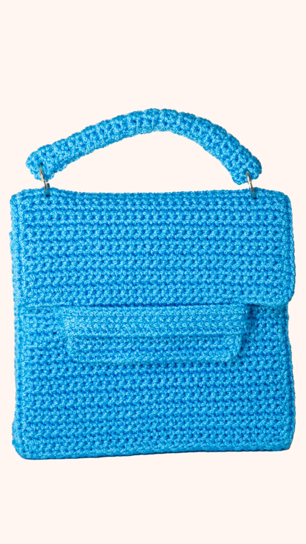 Sky Blue Knit Bag